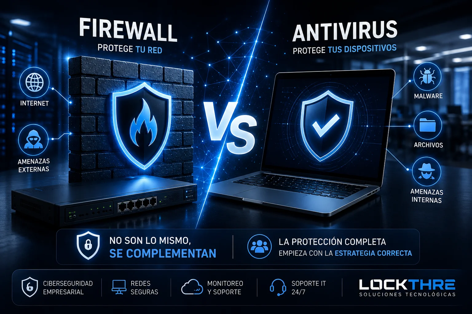 Diagrama de firewall protegiendo una red empresarial